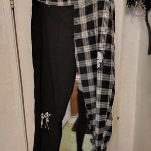 Black and White Nightmare Before Christmas Checkered Pants